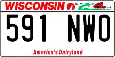 WI license plate 591NWO