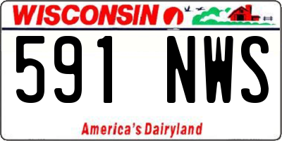 WI license plate 591NWS