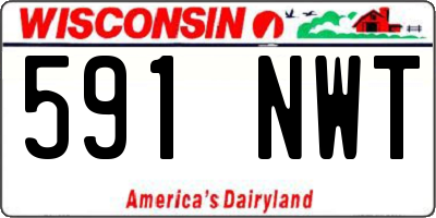 WI license plate 591NWT