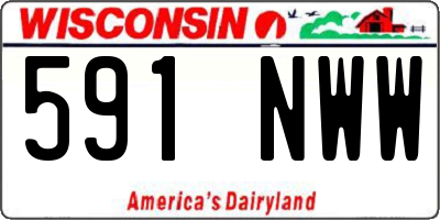 WI license plate 591NWW