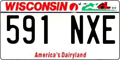 WI license plate 591NXE