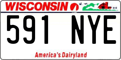 WI license plate 591NYE