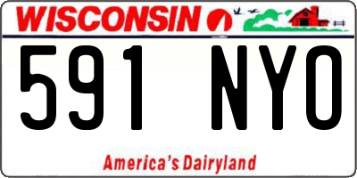 WI license plate 591NYO