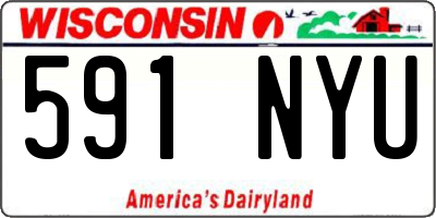 WI license plate 591NYU