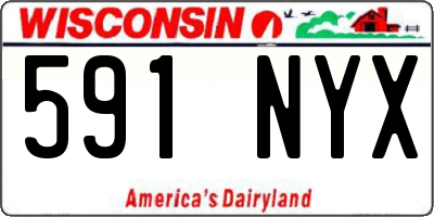 WI license plate 591NYX