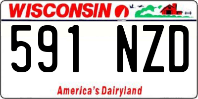 WI license plate 591NZD