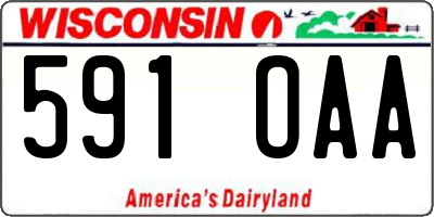 WI license plate 591OAA