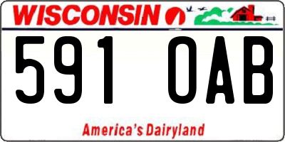 WI license plate 591OAB