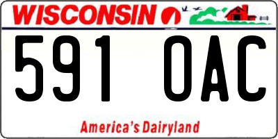 WI license plate 591OAC