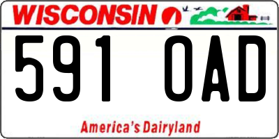WI license plate 591OAD