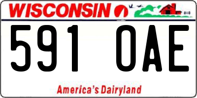 WI license plate 591OAE