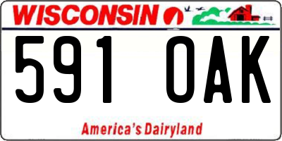 WI license plate 591OAK