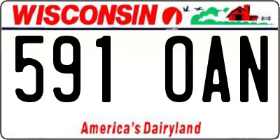 WI license plate 591OAN
