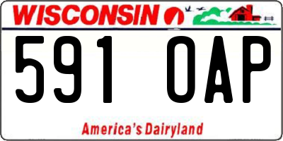 WI license plate 591OAP
