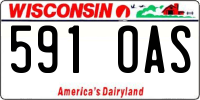 WI license plate 591OAS
