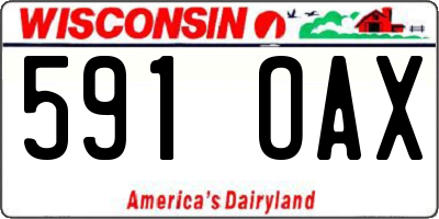 WI license plate 591OAX