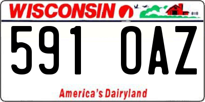 WI license plate 591OAZ