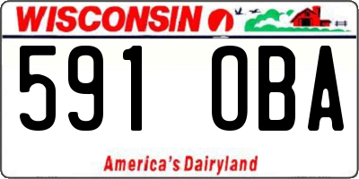 WI license plate 591OBA