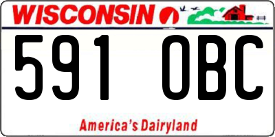WI license plate 591OBC