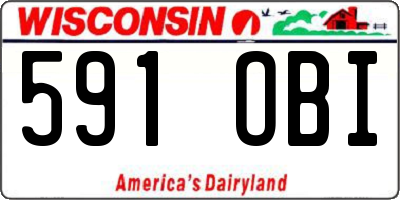 WI license plate 591OBI