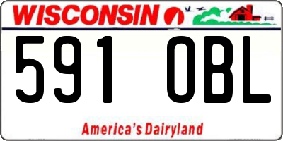 WI license plate 591OBL