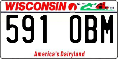 WI license plate 591OBM