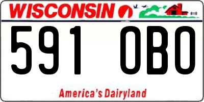 WI license plate 591OBO