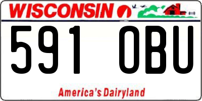WI license plate 591OBU