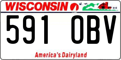 WI license plate 591OBV