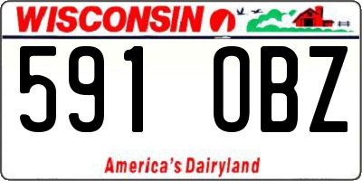 WI license plate 591OBZ