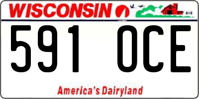 WI license plate 591OCE