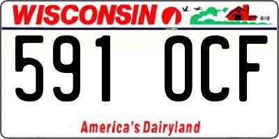 WI license plate 591OCF