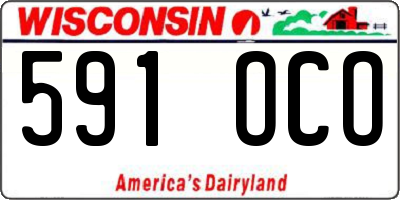 WI license plate 591OCO