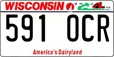 WI license plate 591OCR