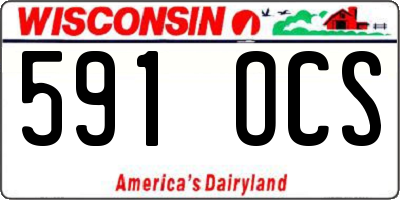 WI license plate 591OCS