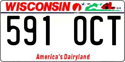 WI license plate 591OCT