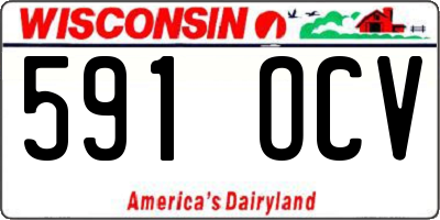 WI license plate 591OCV