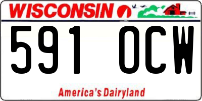 WI license plate 591OCW