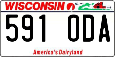 WI license plate 591ODA