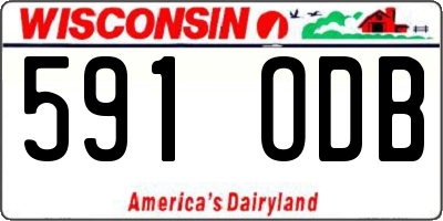 WI license plate 591ODB