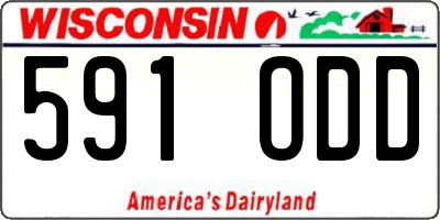 WI license plate 591ODD