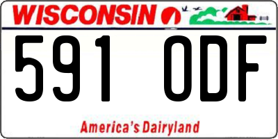WI license plate 591ODF