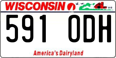 WI license plate 591ODH