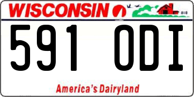 WI license plate 591ODI