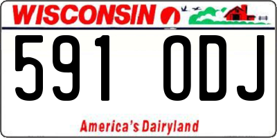 WI license plate 591ODJ