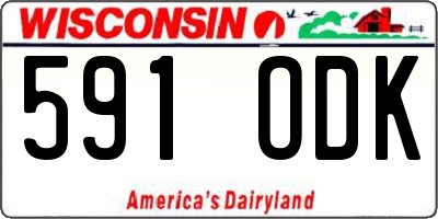 WI license plate 591ODK
