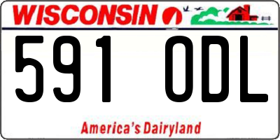WI license plate 591ODL