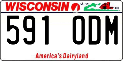 WI license plate 591ODM