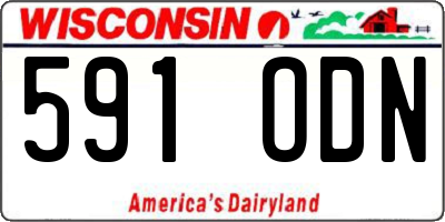 WI license plate 591ODN