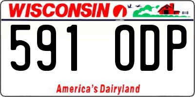 WI license plate 591ODP